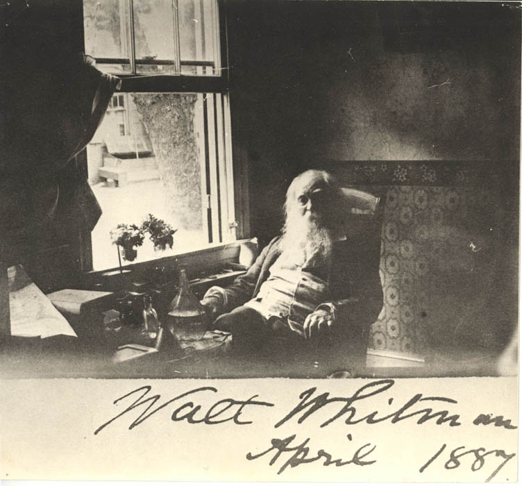 Whitman at window, Camden, 1887. 