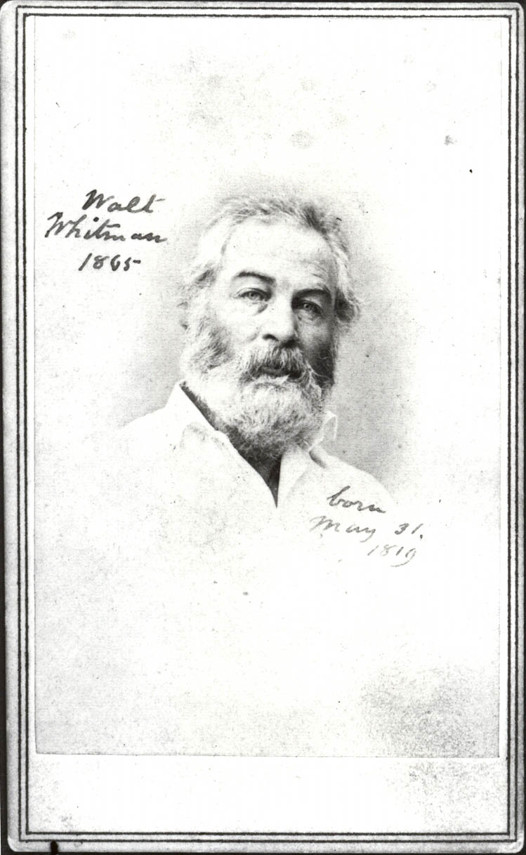 Walt, Whitman, photo A. Gardner, 1865,  white shirt.