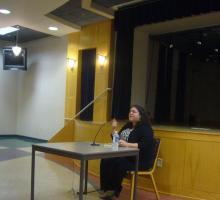 BTL guest lecturer and Arab-American author Randa Jarrar reads from her work.