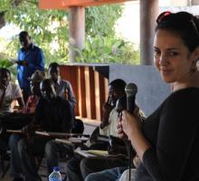 Angie Cruz leading a character development exercise at the American Corners in Port Au Prince.jpg