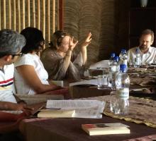 Participants discussed writing traditions, pedagogies, and practices in their home countries.jpg