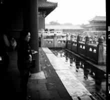 Fiction writer Kaui Hart Hemmings in the Forbidden City.