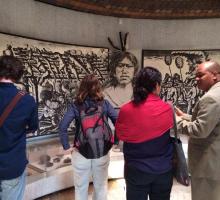 Writers toured the National Museum to learn more about Haitian history.jpg