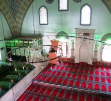 The inside of Aktekke Mosque, where Rumi's mother was buried after her death in 1224..jpg
