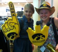 Participants showing some love for the Hawkeyes. 