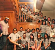 Participants wear BTL t-shirts on their last night together. 