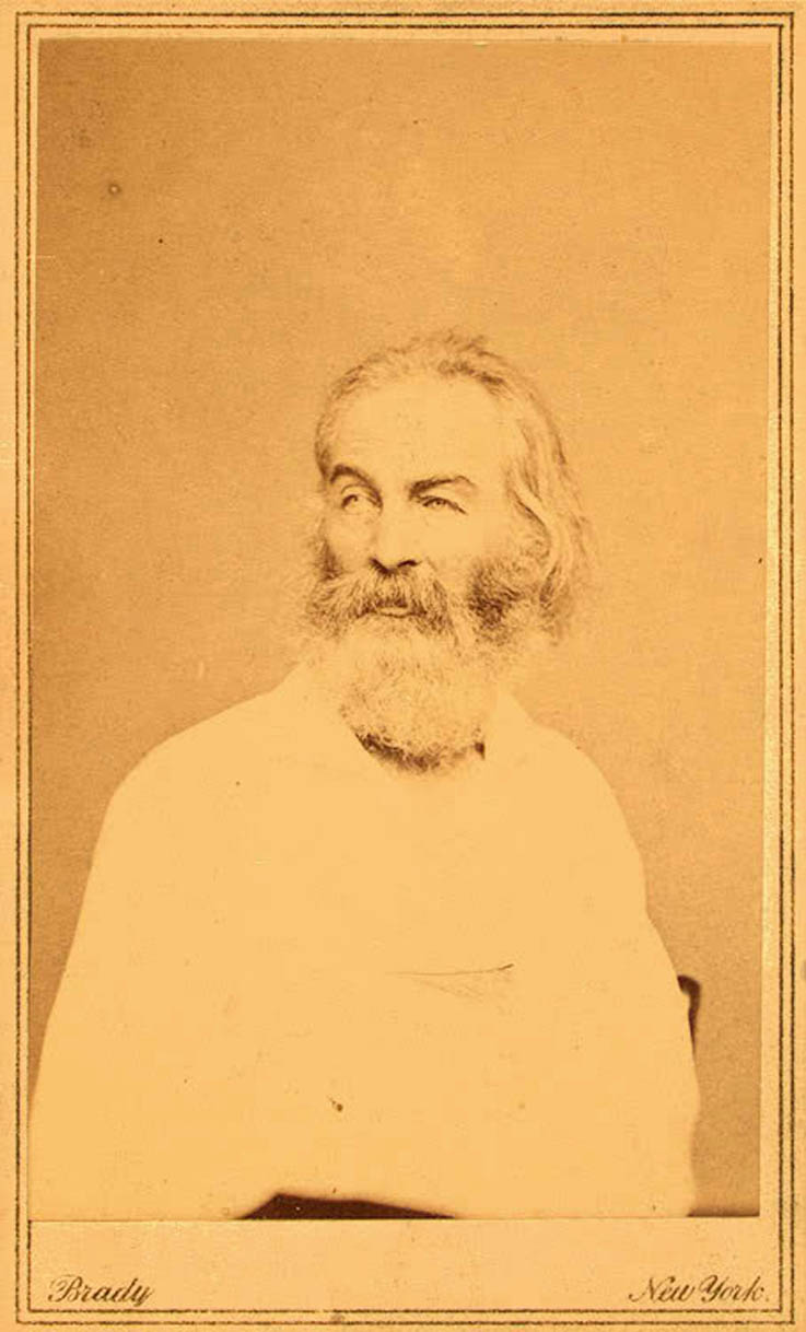 Whitman photographed by Gradner or Brady in 1862