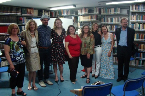 A group of Lines & Spaces participants pose for a photo.