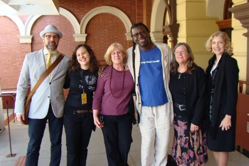 A group of Lines & Spaces participants pose for a photo.