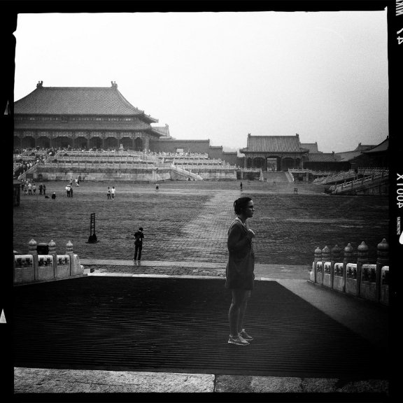 Amelia Gray stands in the Forbidden City.