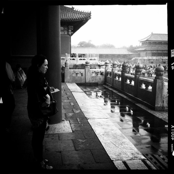 Fiction writer Kaui Hart Hemmings in the Forbidden City.