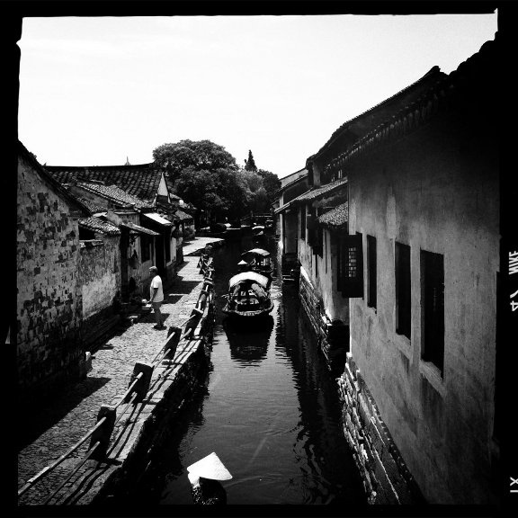 The writers visited Zhouzhuang, an historic village in Jinagsu province.