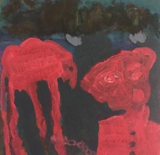 Khaled Khalifa - red painting